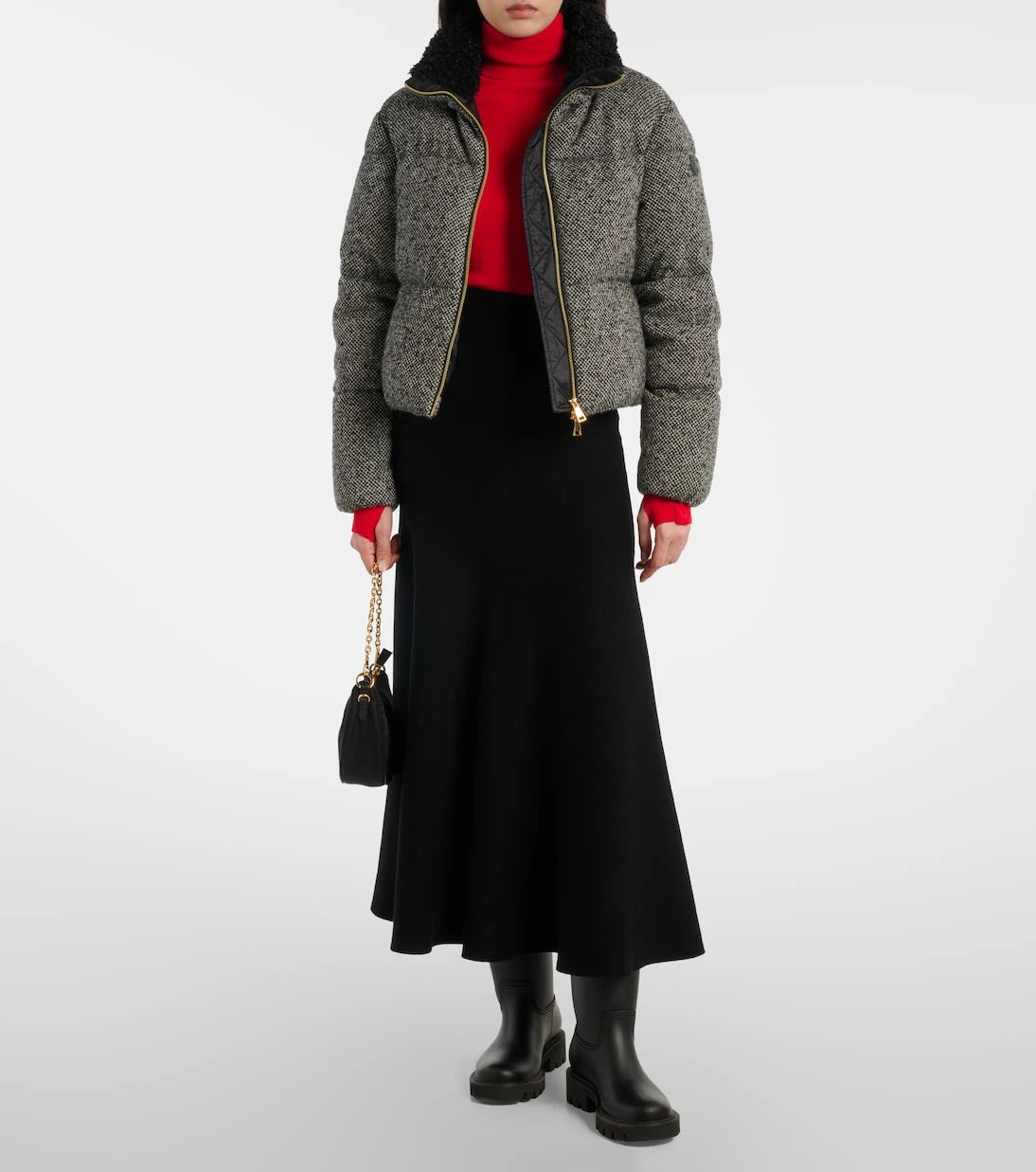 Moncler - Careil bouclé wool-blend down jacket