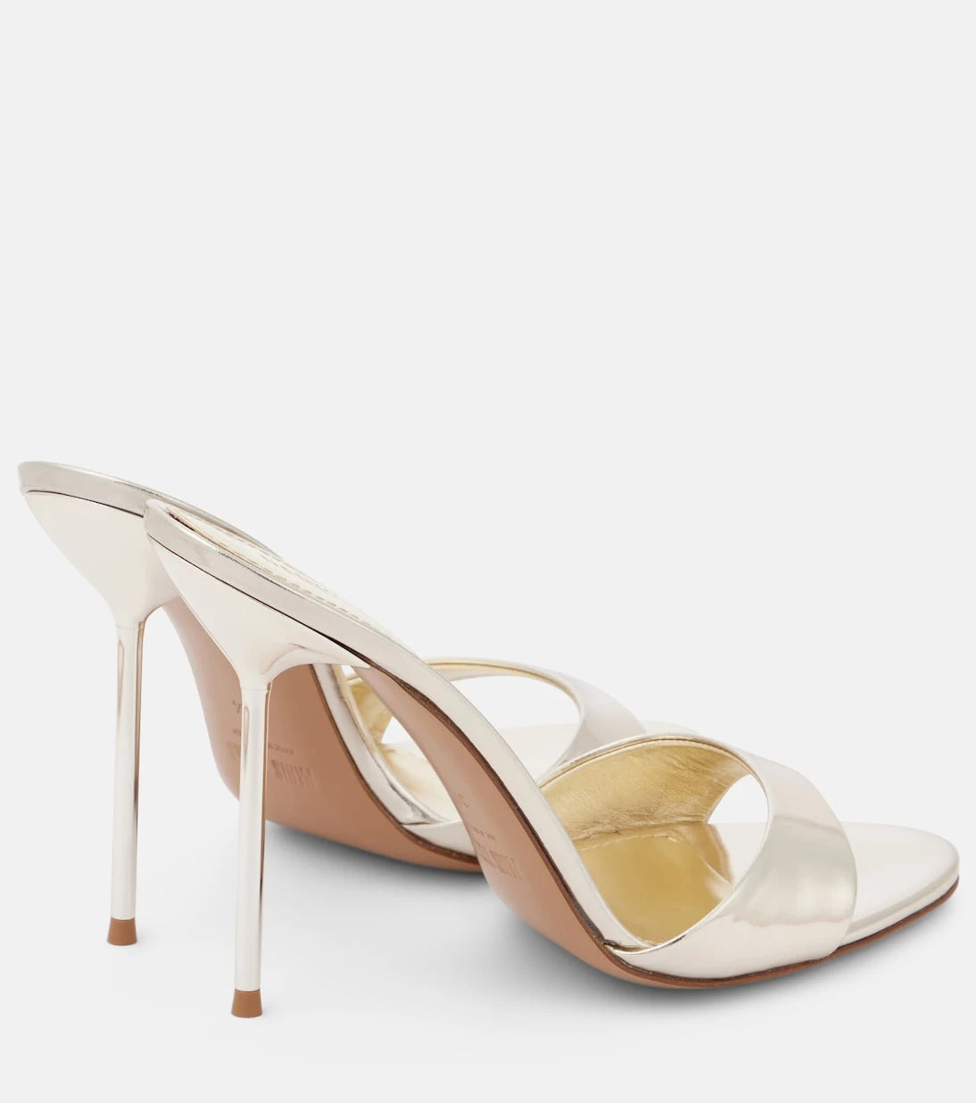 Paris Texas - Lidia 105 mirrored leather mules