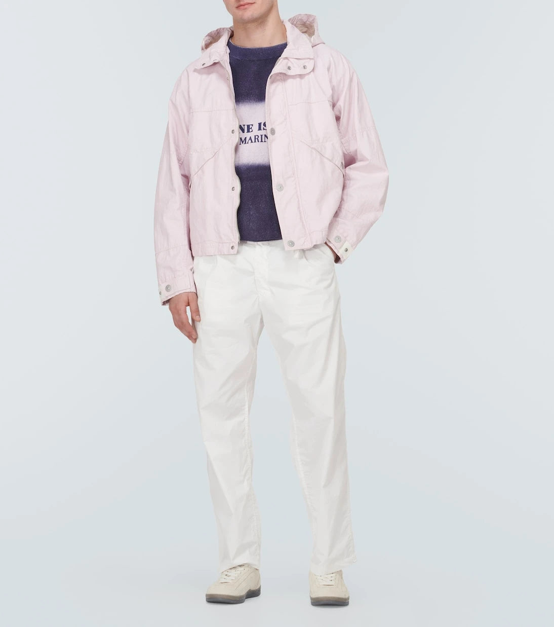 Stone Island - بنطال قطني مستقيم مارينا