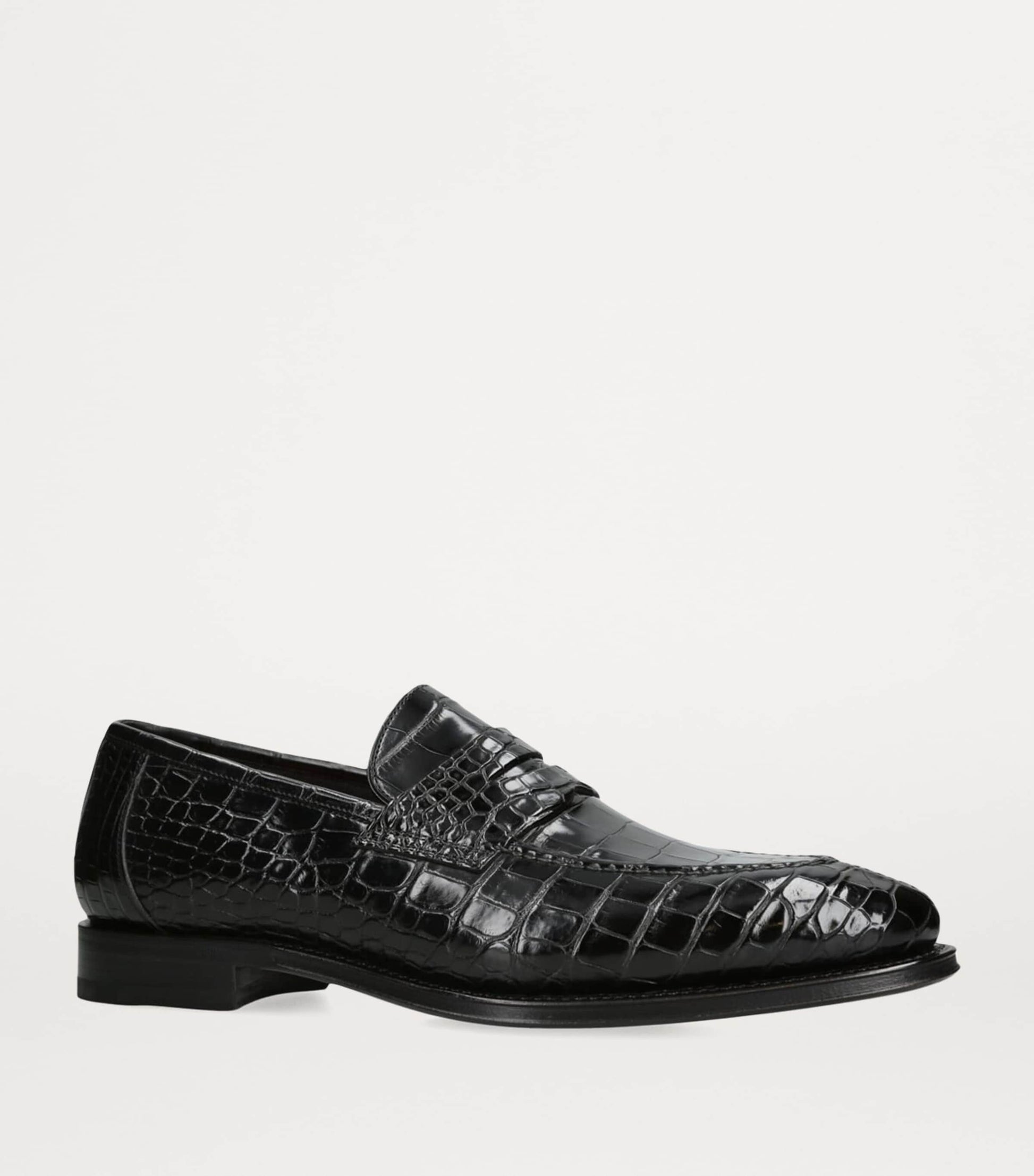 Crocodile Skin Duke Penny Loafers