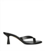 Black Leather Daphne Heeled Sandals 75