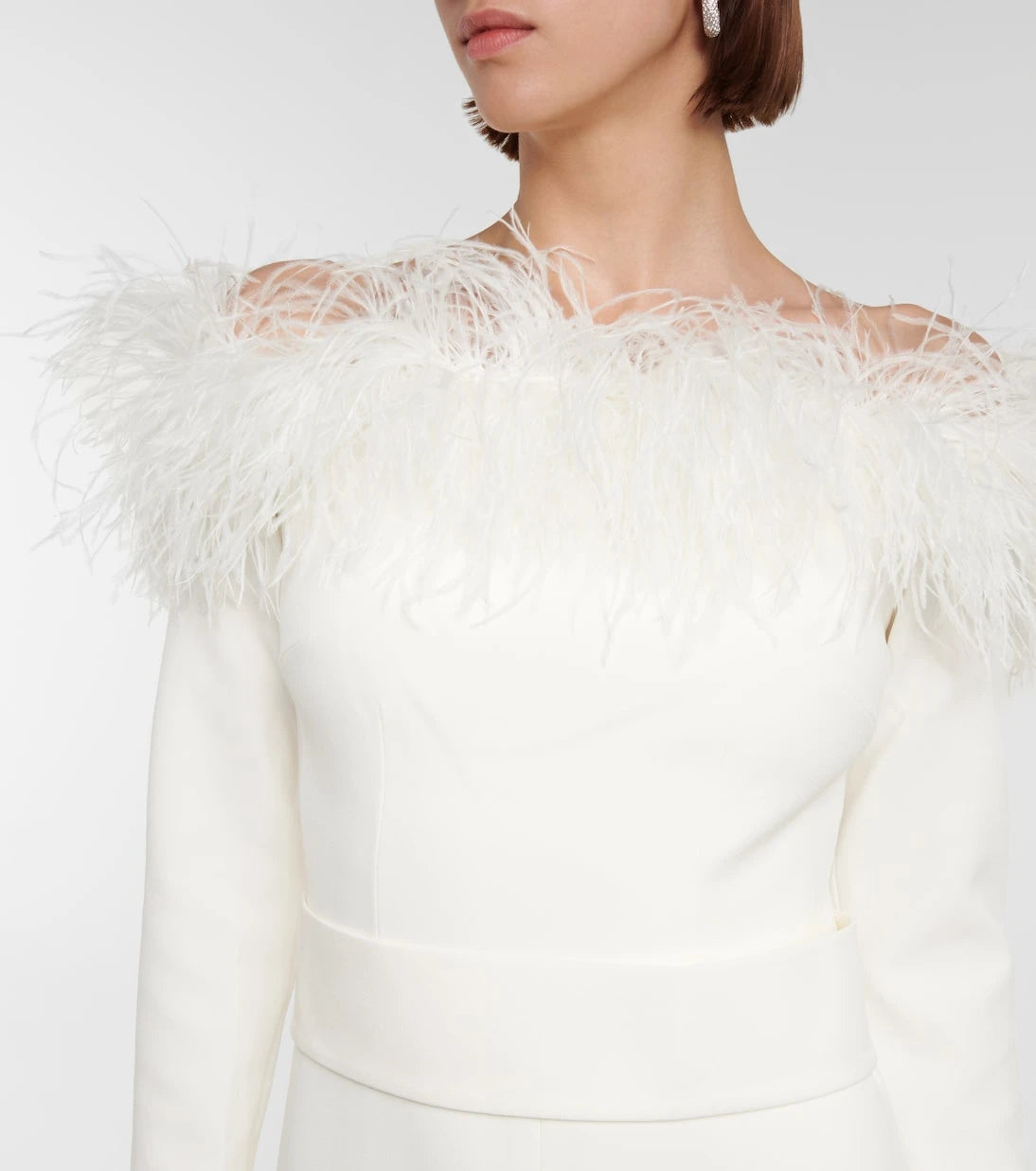 Safiyaa - Feather-trimmed jumpsuit