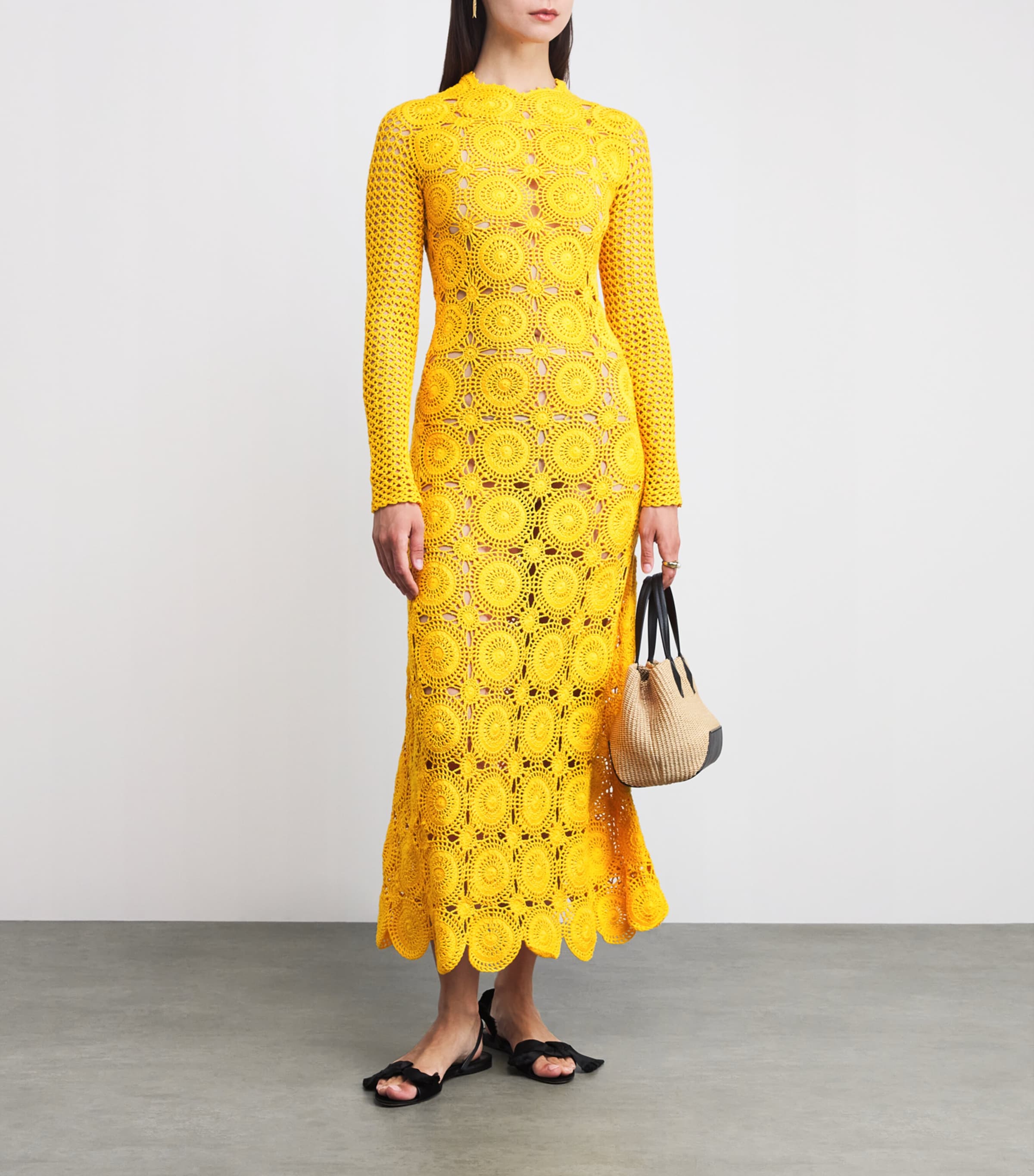Yellow Knitted Alpamayo Maxi Dress