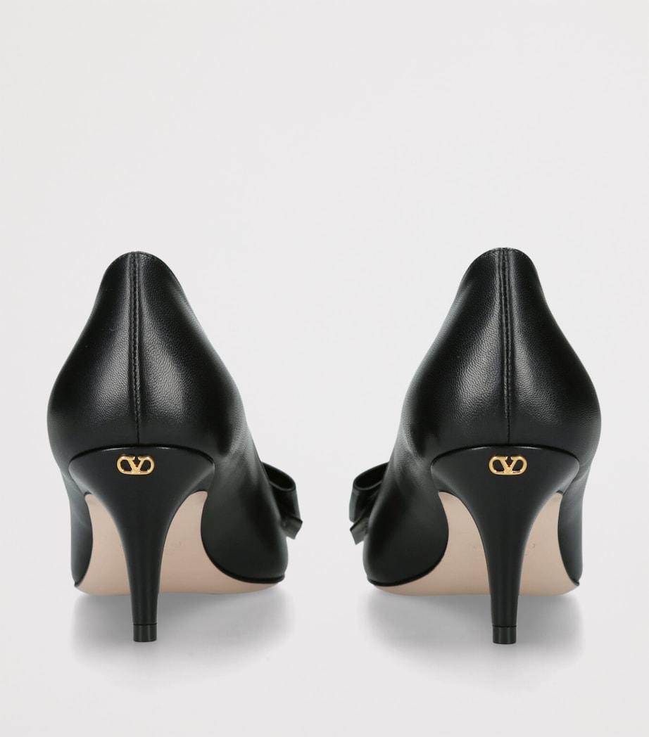 Valentino Garavani Black Leather Bowow Pumps 65