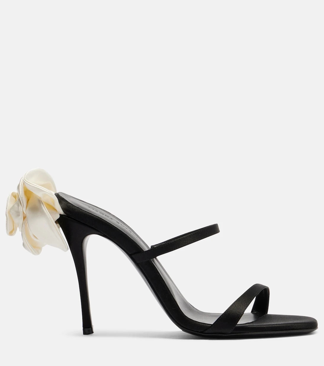 Magda Butrym - Floral-appliqué satin sandals