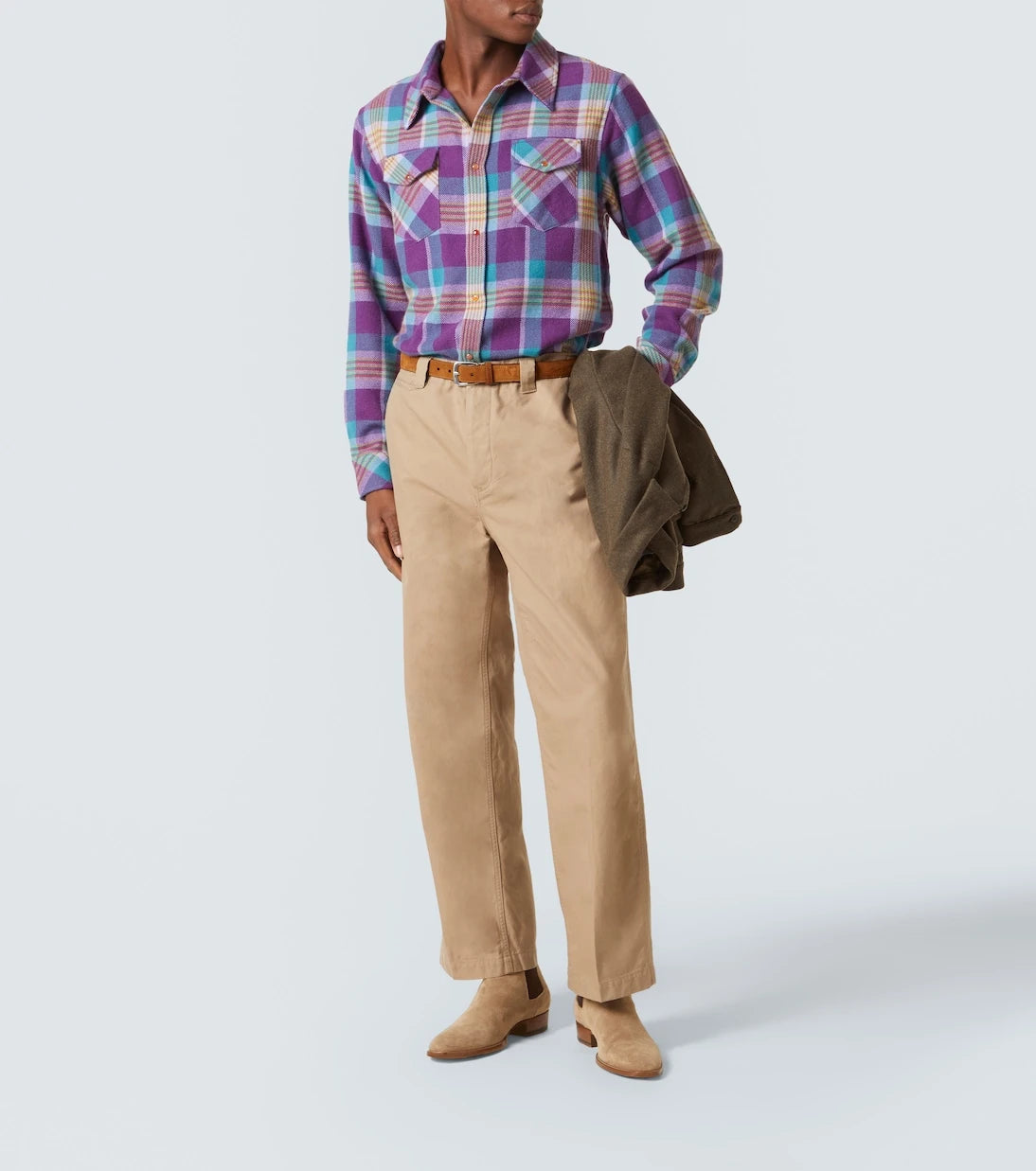 God's True Cashmere - Checked cashmere shirt