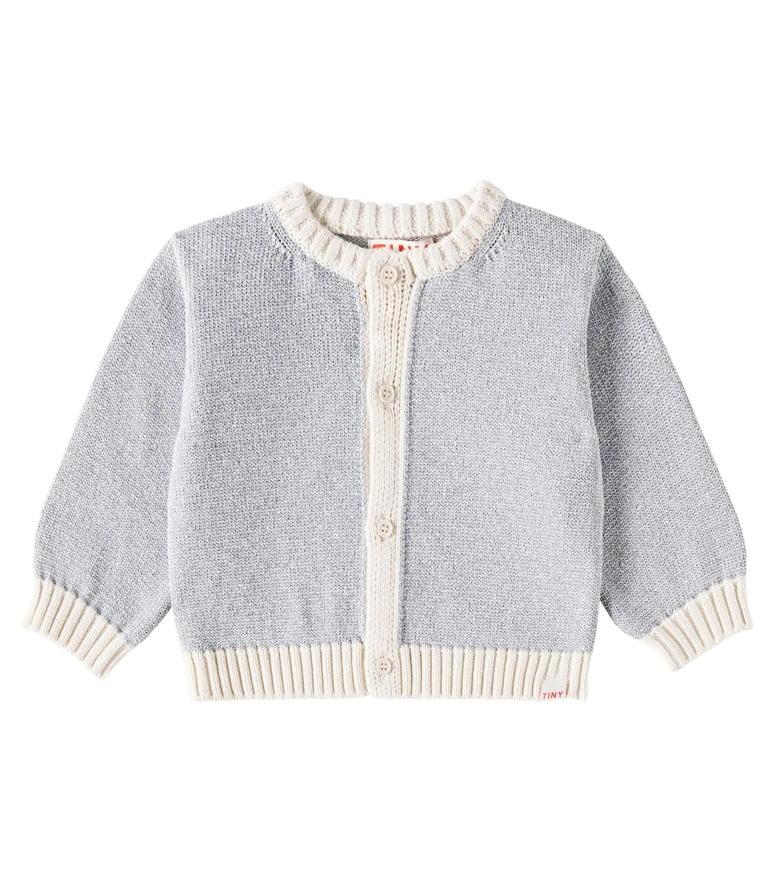 Tinycottons - Baby cotton-blend lamé cardigan