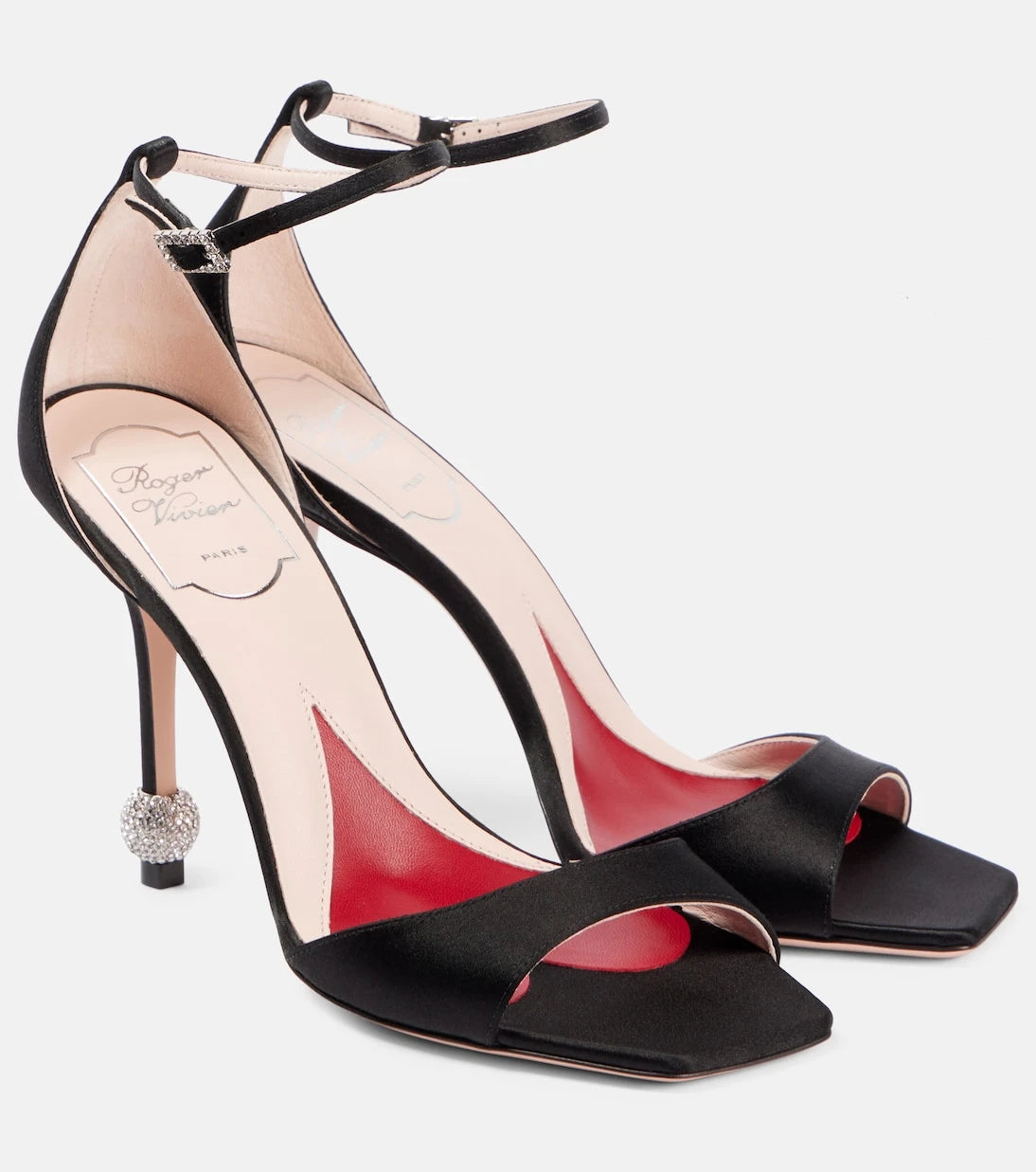 Roger Vivier - Jewel 100 embellished satin sandals