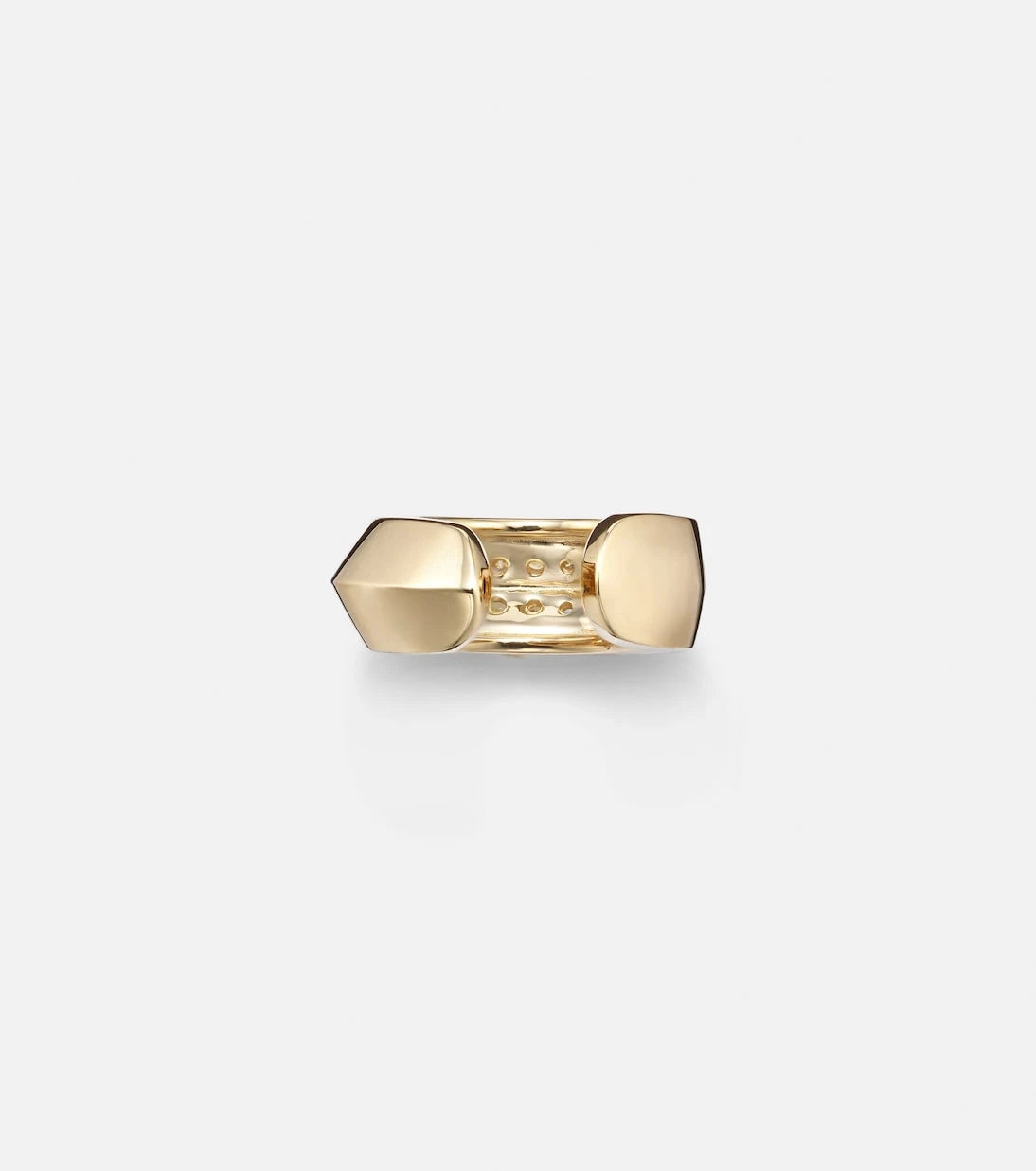Stone and Strand - Knife Edge 14kt gold ear cuff with diamonds