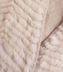 Yves Salomon Beige Wool-Fur Longline Coat