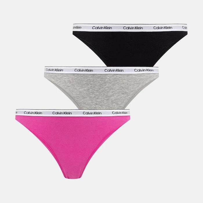 Calvin Klein Underwear Kadın Pamuk Elastan Külot, 3'lü