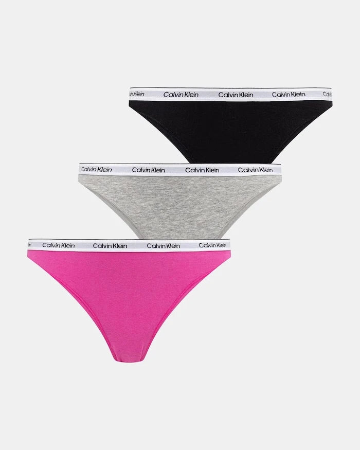 Calvin Klein Underwear Kadın Pamuk Elastan Külot, 3'lü