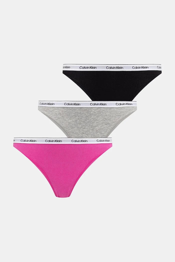 Calvin Klein Underwear Kadın Pamuk Elastan Külot, 3'lü