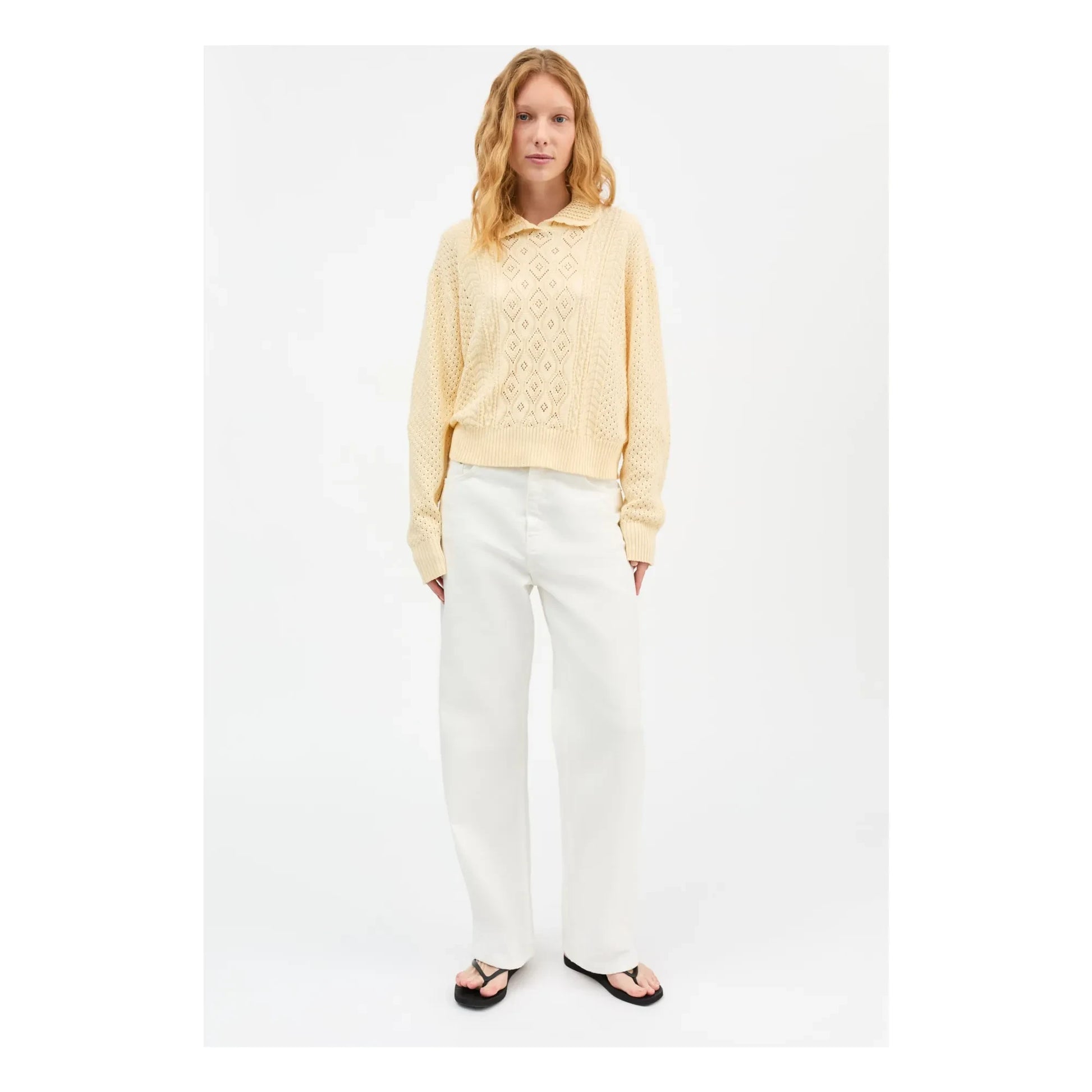 Skall Studio - Alexa Cotton sweater | Pale yellow