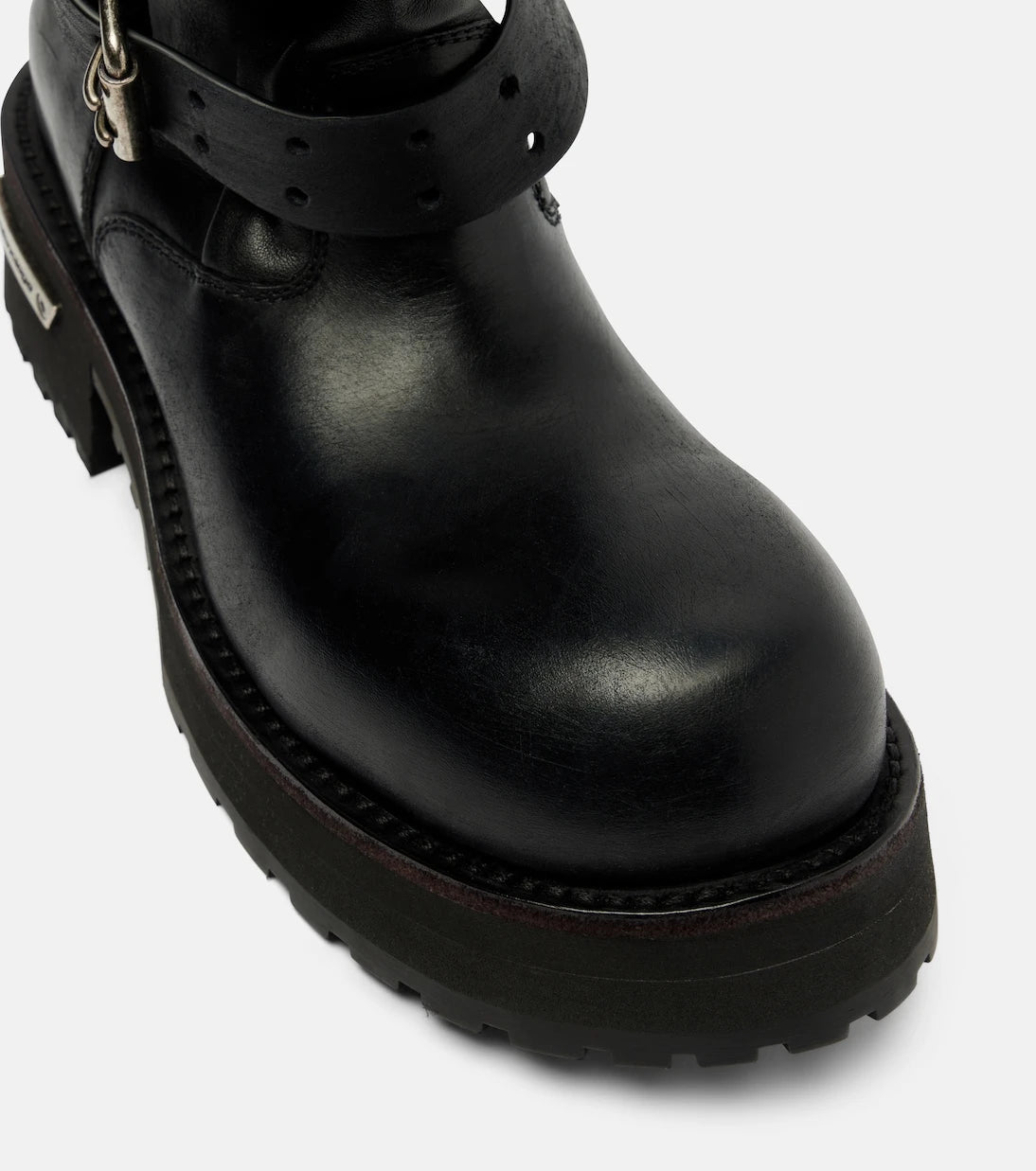 Balenciaga - Venom leather combat boots
