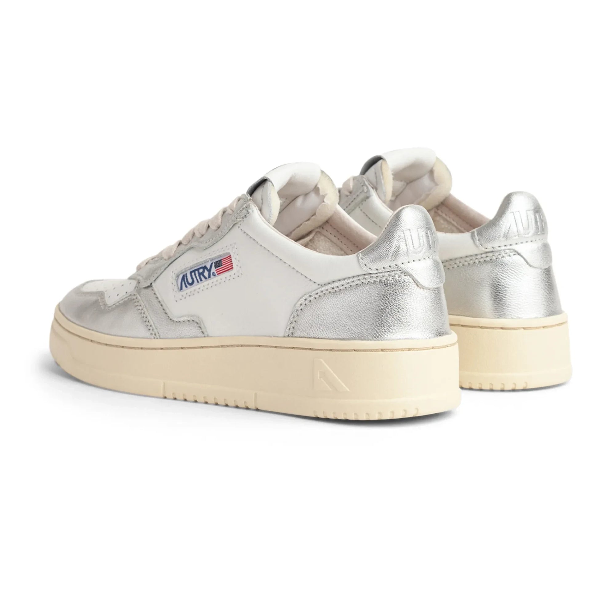 Autry - Medalist Low Bicolour Sneakers | Silver