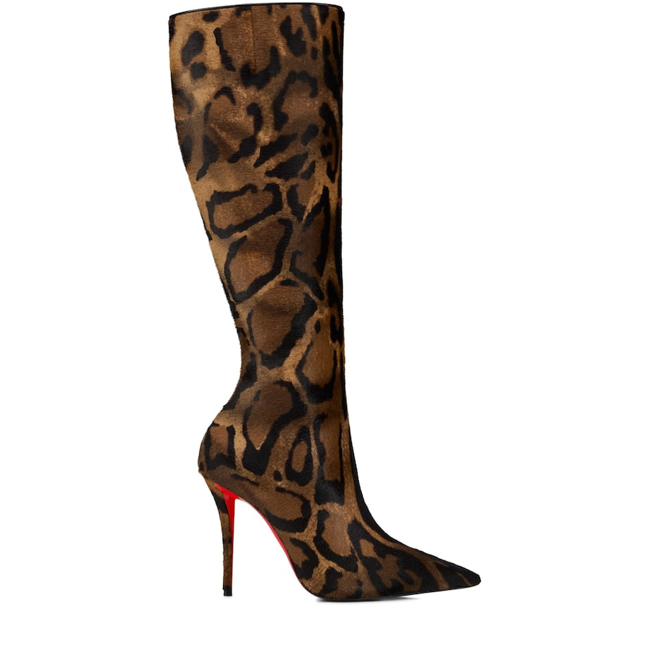 Christian Louboutin Miss Z Leather Pony Hair Knee-High Boots 100