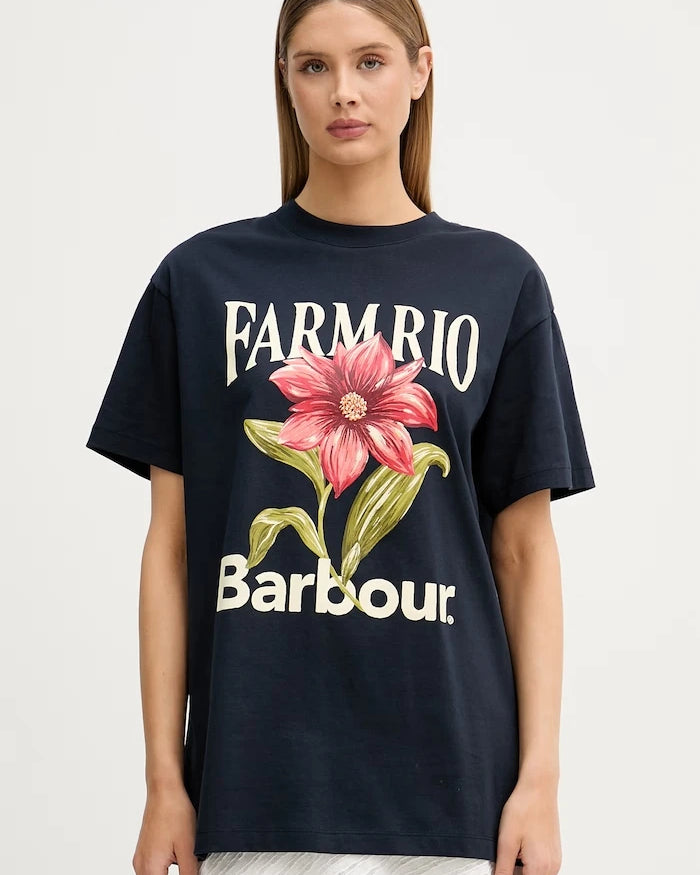Barbour тениска дамска от памук x Farm Rio