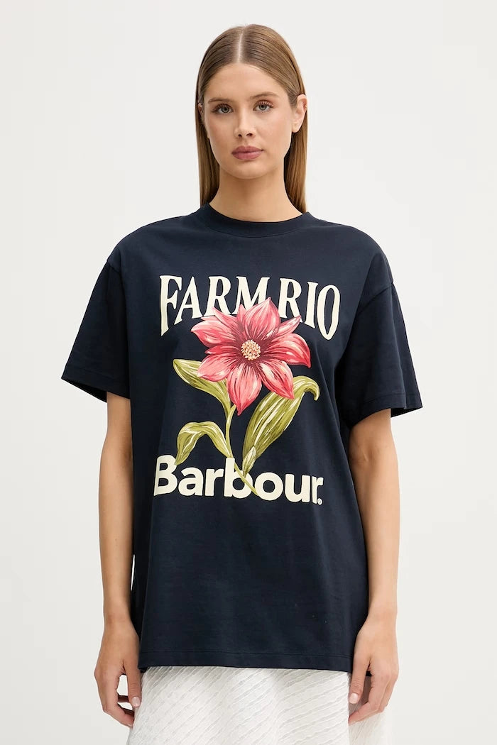 Barbour тениска дамска от памук x Farm Rio