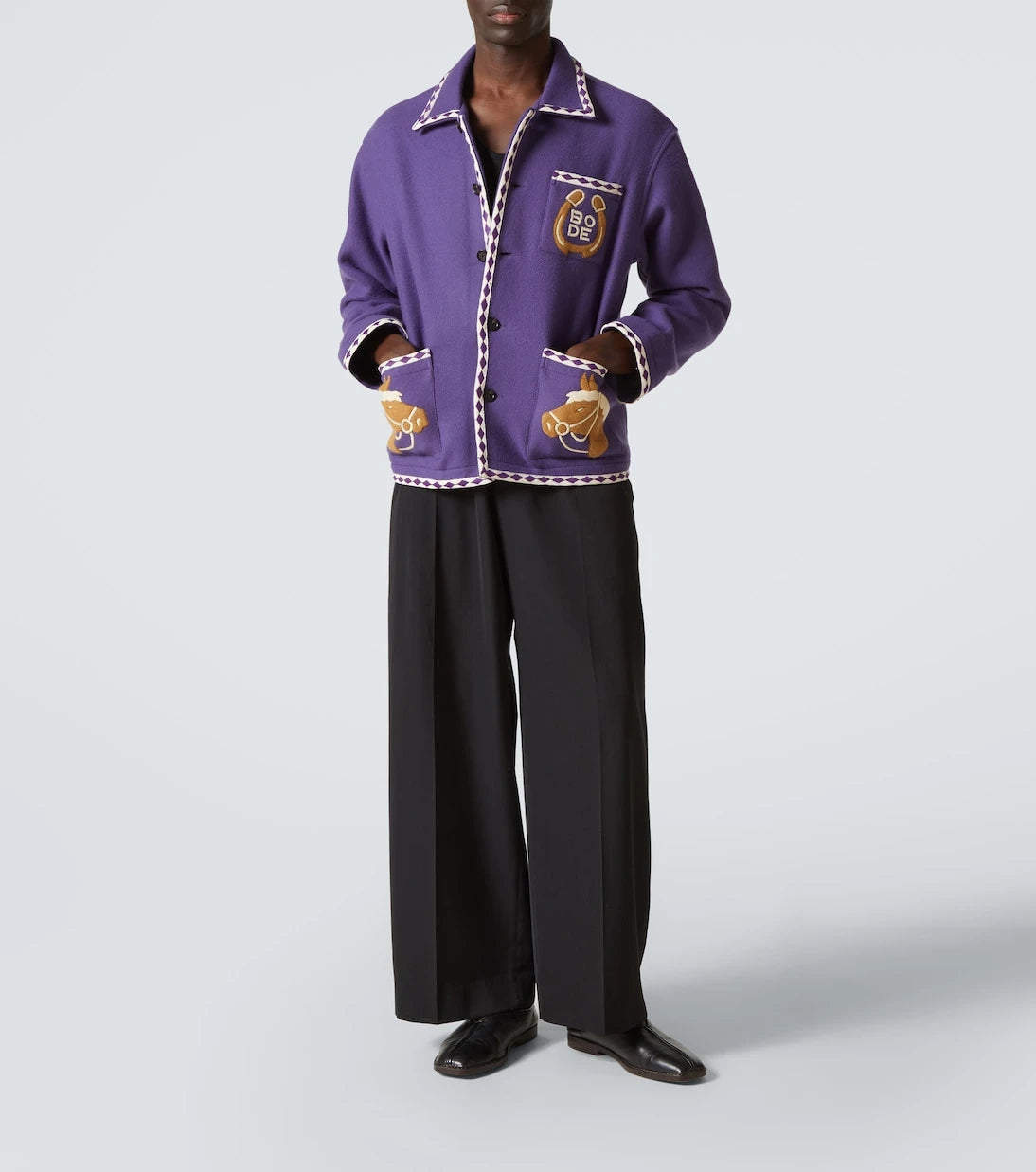 Bode - Bronco embroidered wool jacket