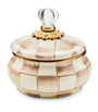 MacKenzie-Childs Mocha Check Lidded Squashed Pot (590ml)