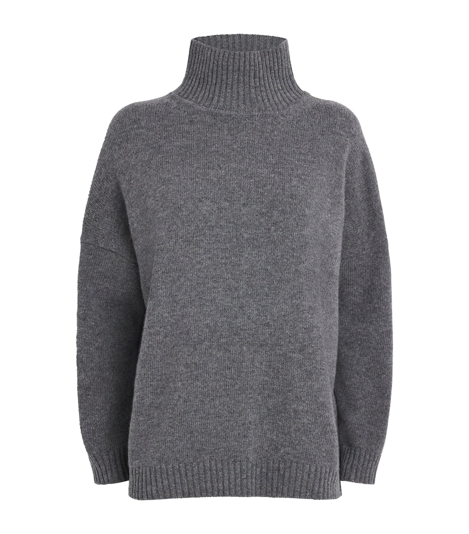 Weekend Max Mara Virgin Wool High-Neck Sweater DARK GREY