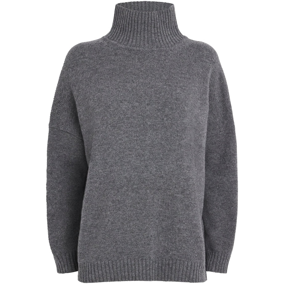 Weekend Max Mara Virgin Wool High-Neck Sweater DARK GREY