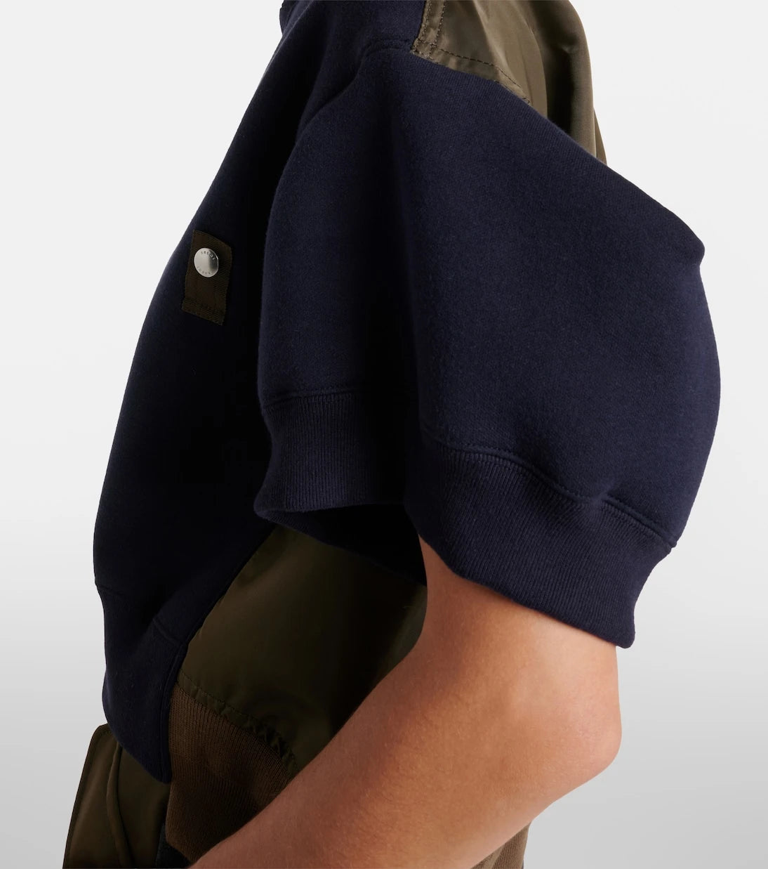 Sacai - سويت شيرت من مزيج القطن والتويل