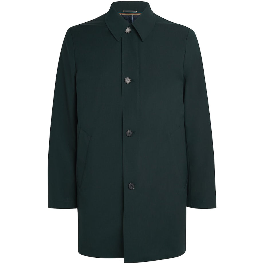 Paul Smith Green Wool Mac with Gilet