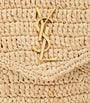 Saint Laurent Brown Raffia Cassandre Envelope Pouch
