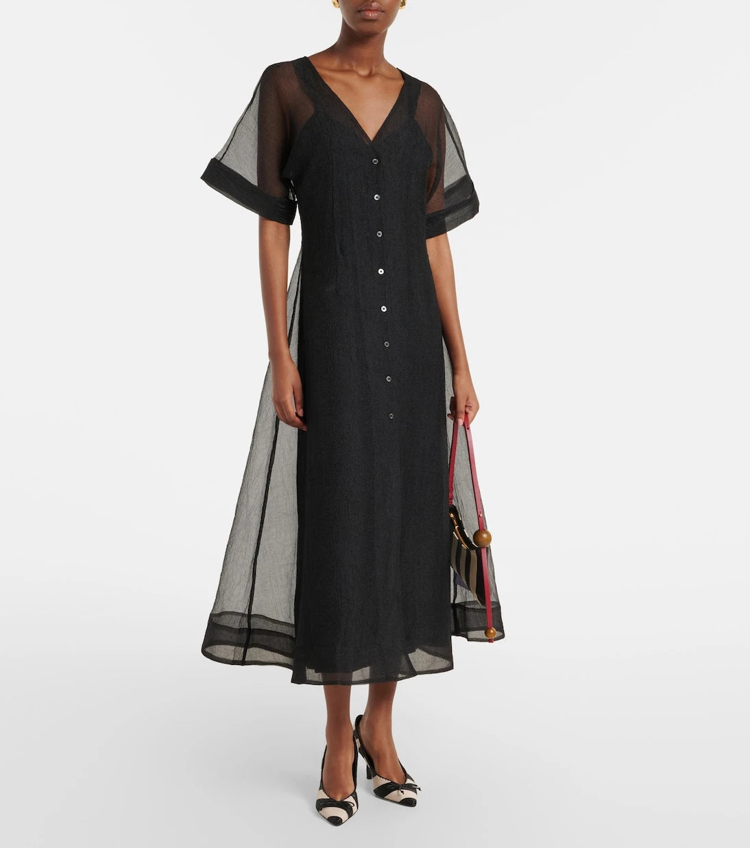 Staud - Elle organza midi dress