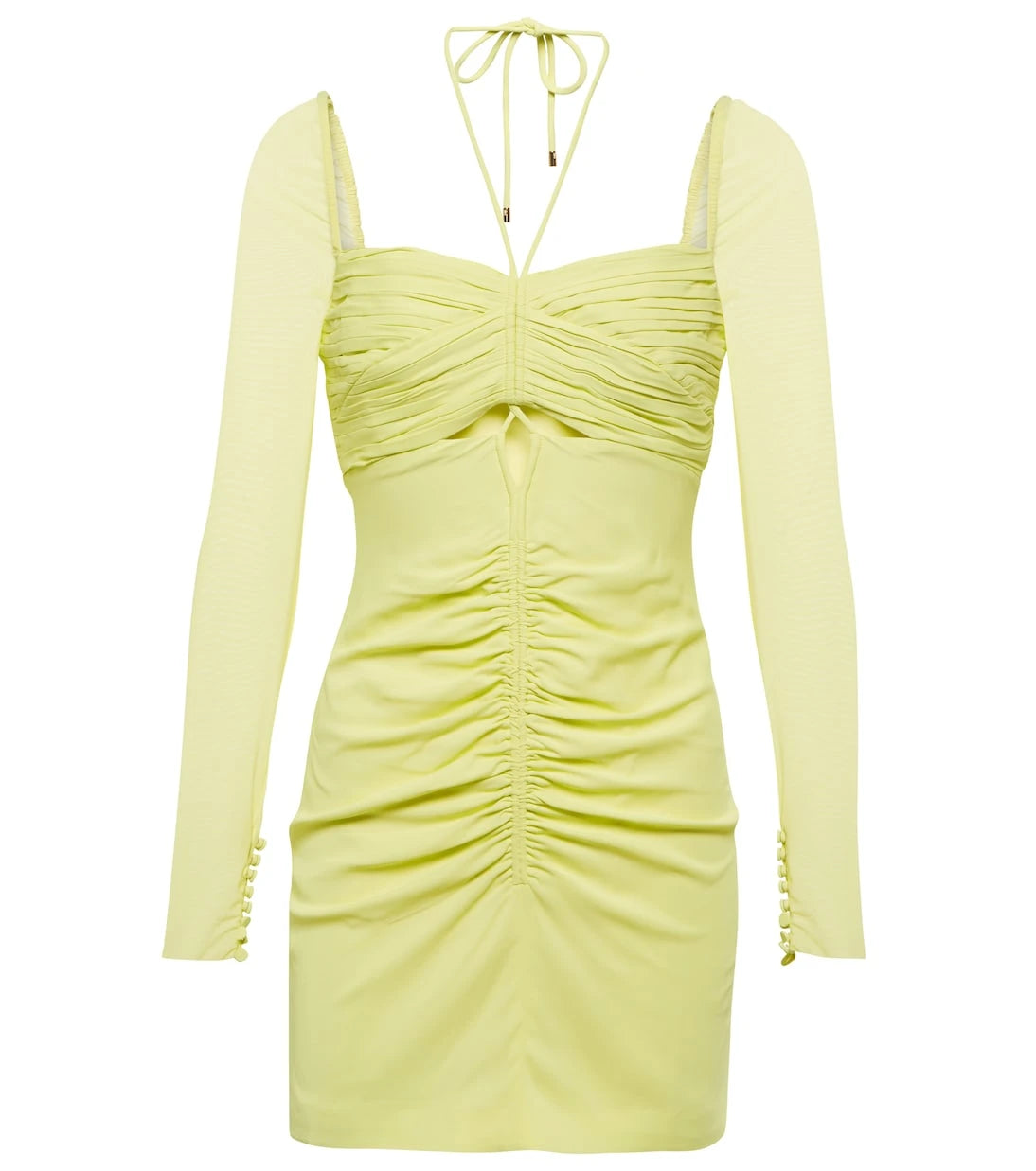 Self-Portrait - Cutout crêpe halterneck minidress