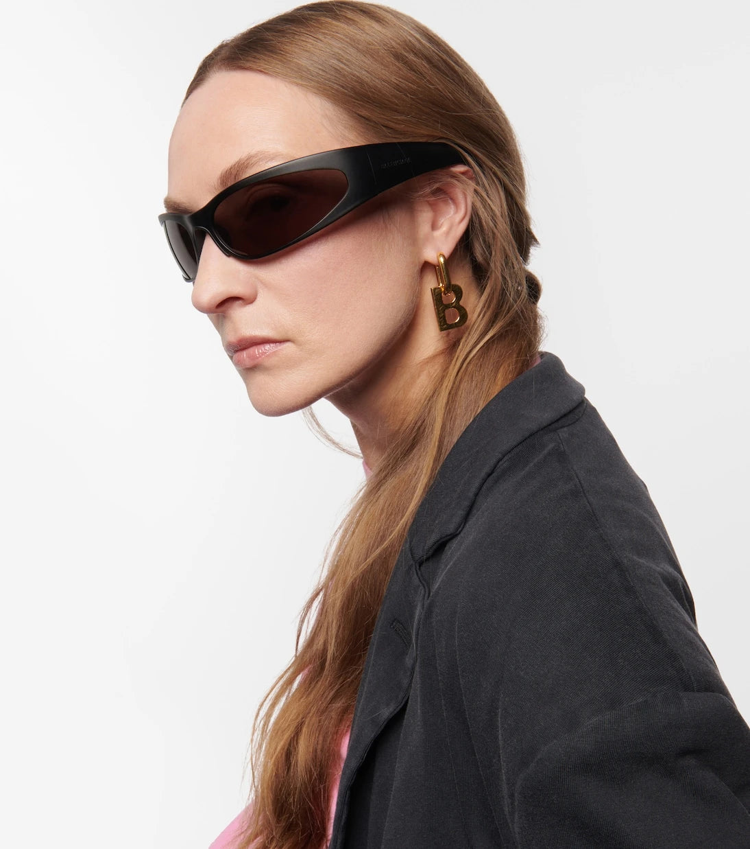 Balenciaga - نظارة شمسية بيضاوية Reverse Xpander