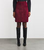 Suede Stretch Nicole Mini Skirt RUBY
