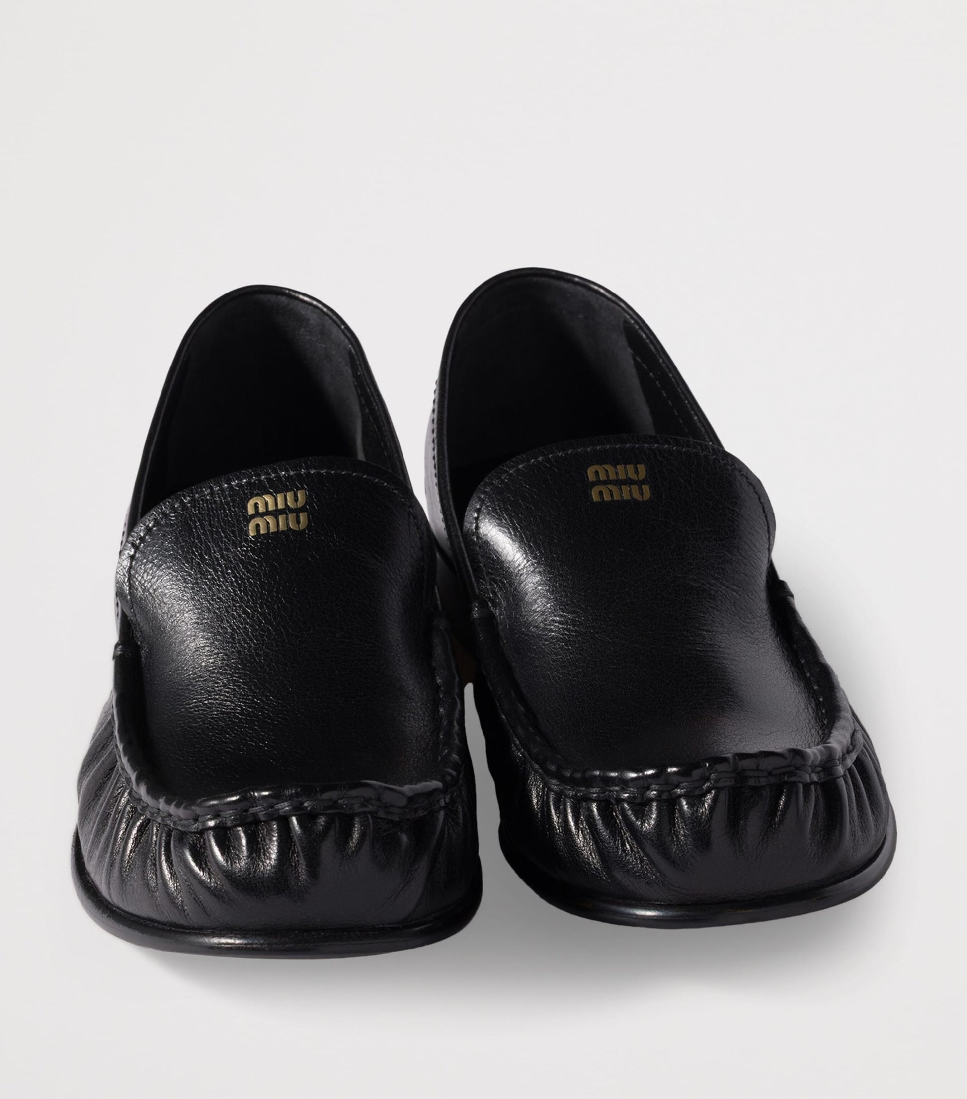 Black Buffalo Leather Loafers