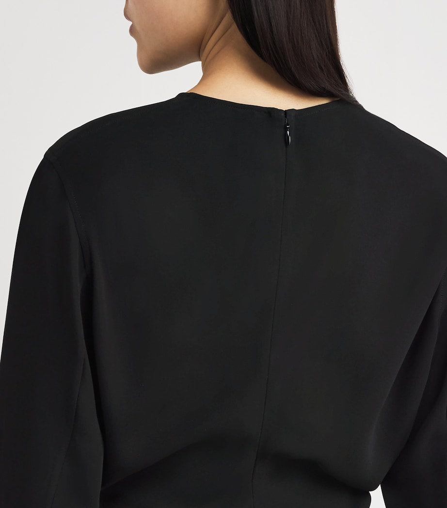 Toteme Black Slouch-Waist Maxi Dress