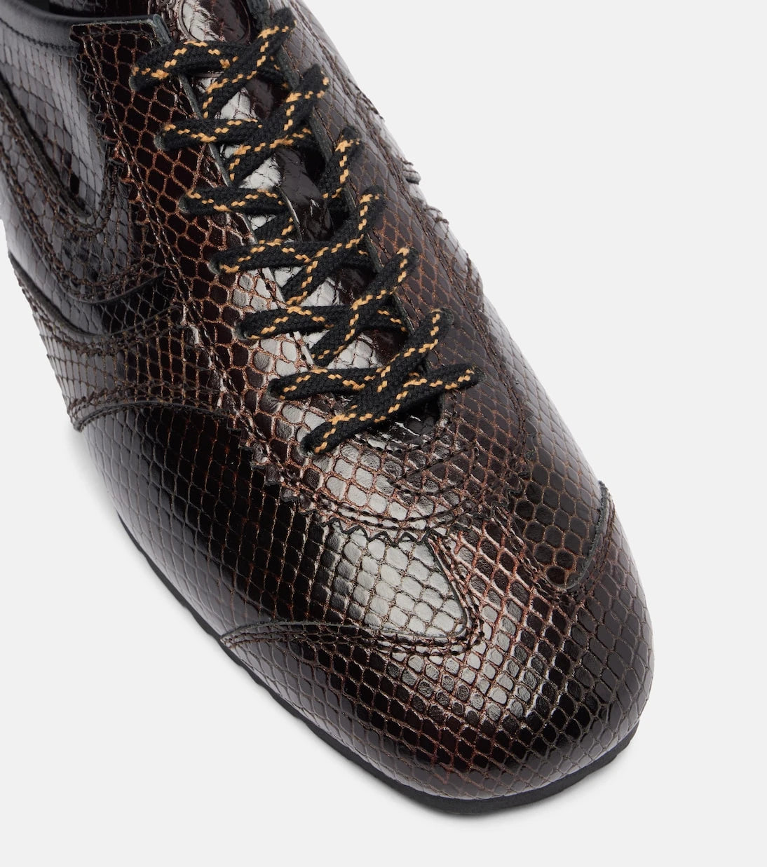 Dries Van Noten - Croc-effect leather sneakers