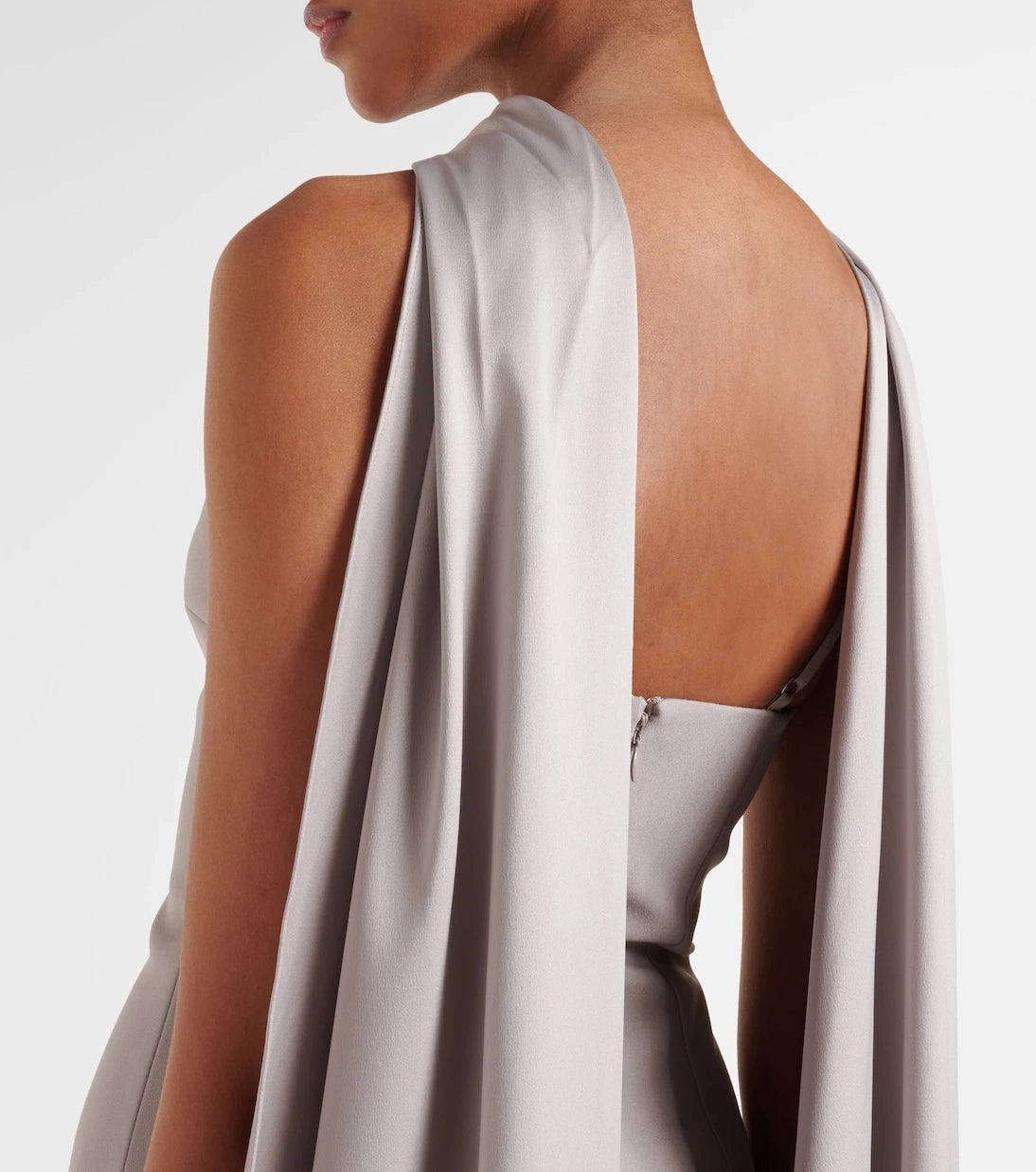 Solace London - Cece satin and crêpe gown