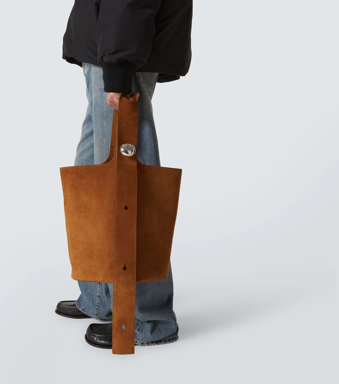 Loewe - Pebble Large suede tote bag