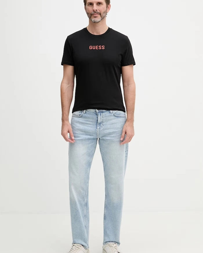 Guess erkek pamuklu elastanlı tişört EVAN
