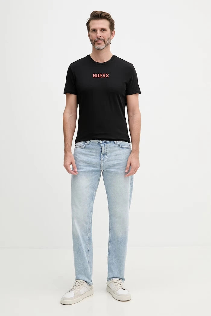 Guess erkek pamuklu elastanlı tişört EVAN