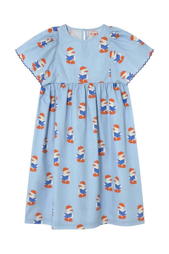 Детска памучна рокля Tinycottons READERS DRESS