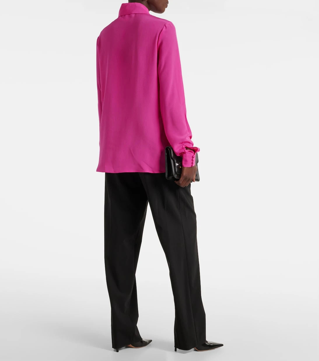 Costarellos - Keltie silk crêpe de chine shirt