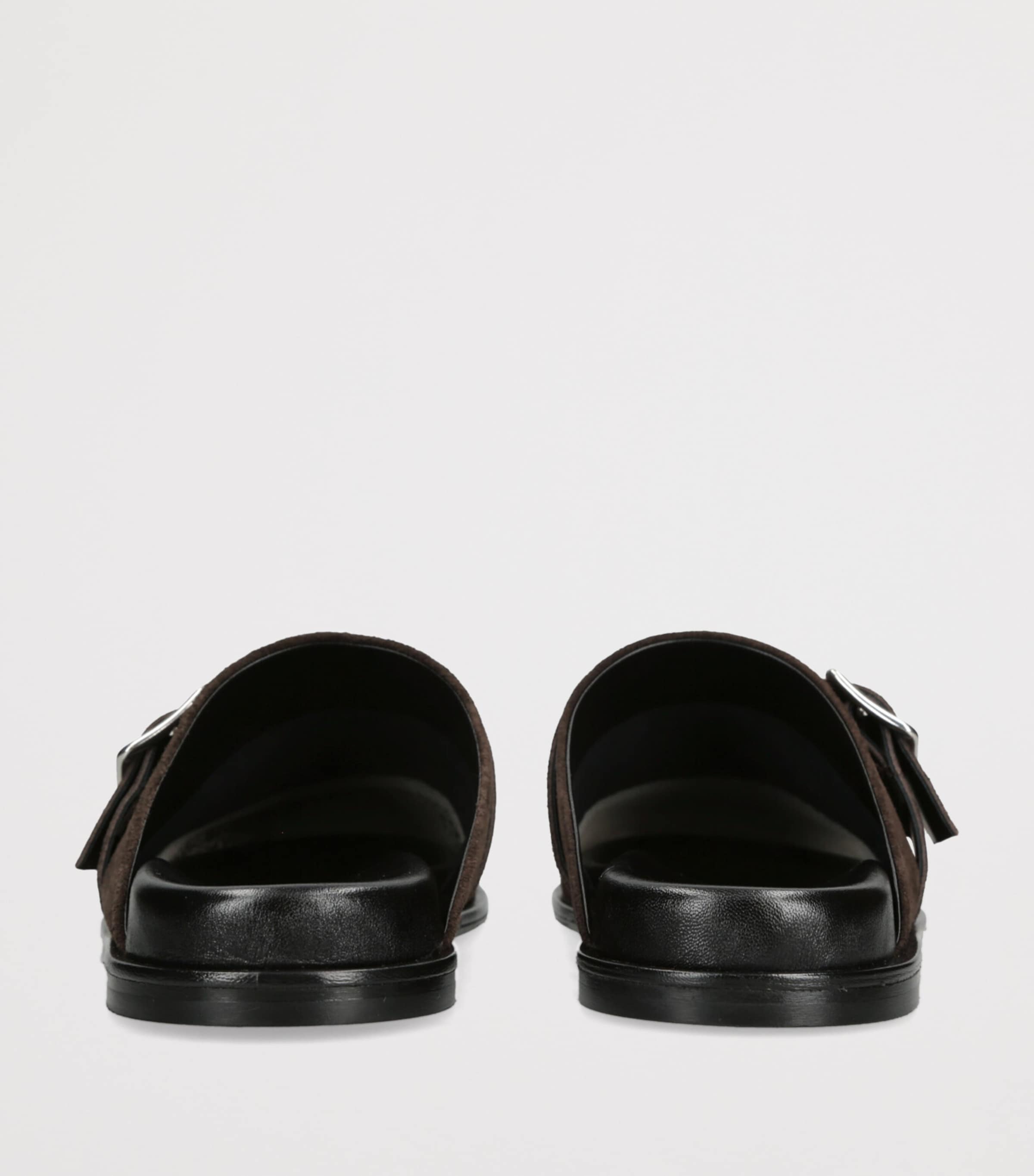 Suede Finja Mules DARK BROWN