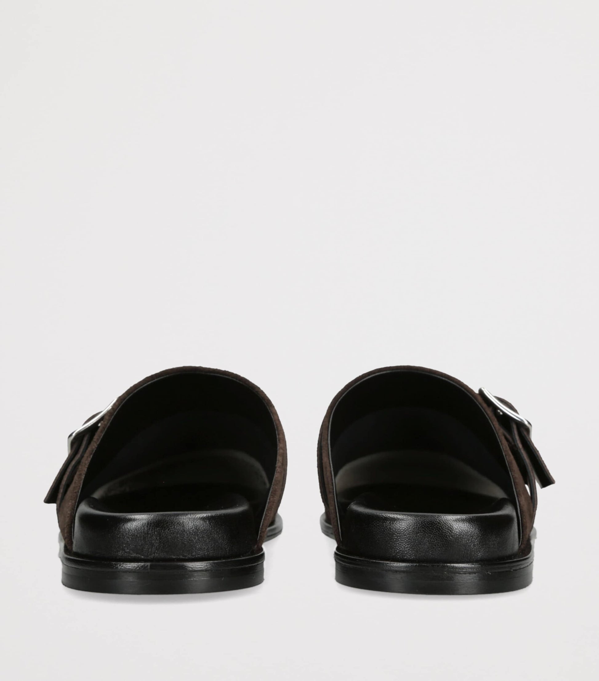 Suede Finja Mules DARK BROWN