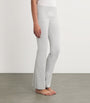 Skims Grey Cotton-Blend Fold-Over Trousers