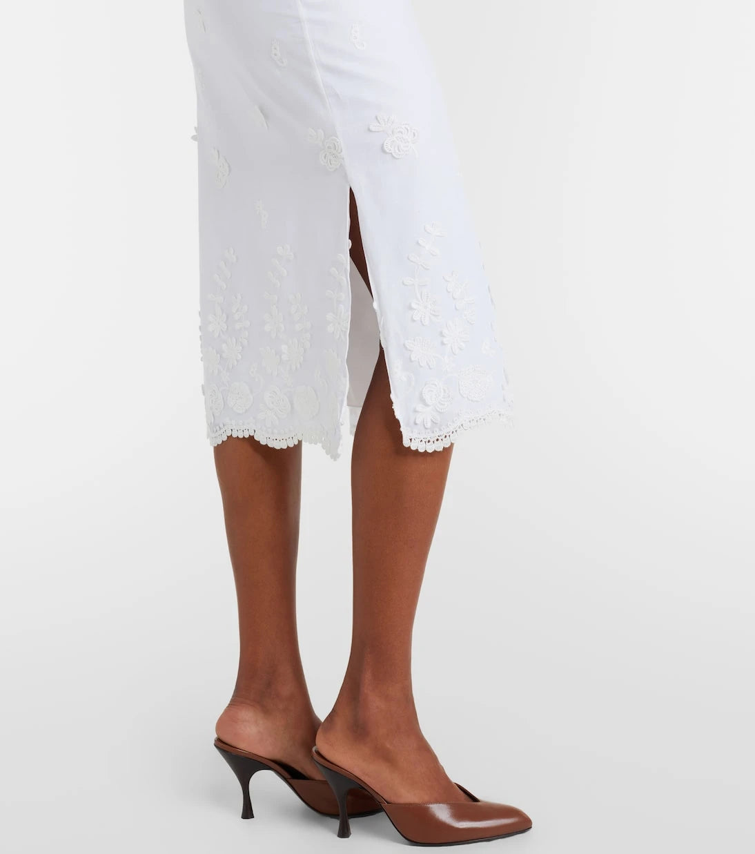 Altuzarra - Malik embroidered cotton midi skirt