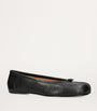 Maison Margiela Black Leather Tabi Ballet Flats