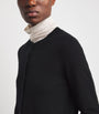 Black Wool-Cashmere Cardigan