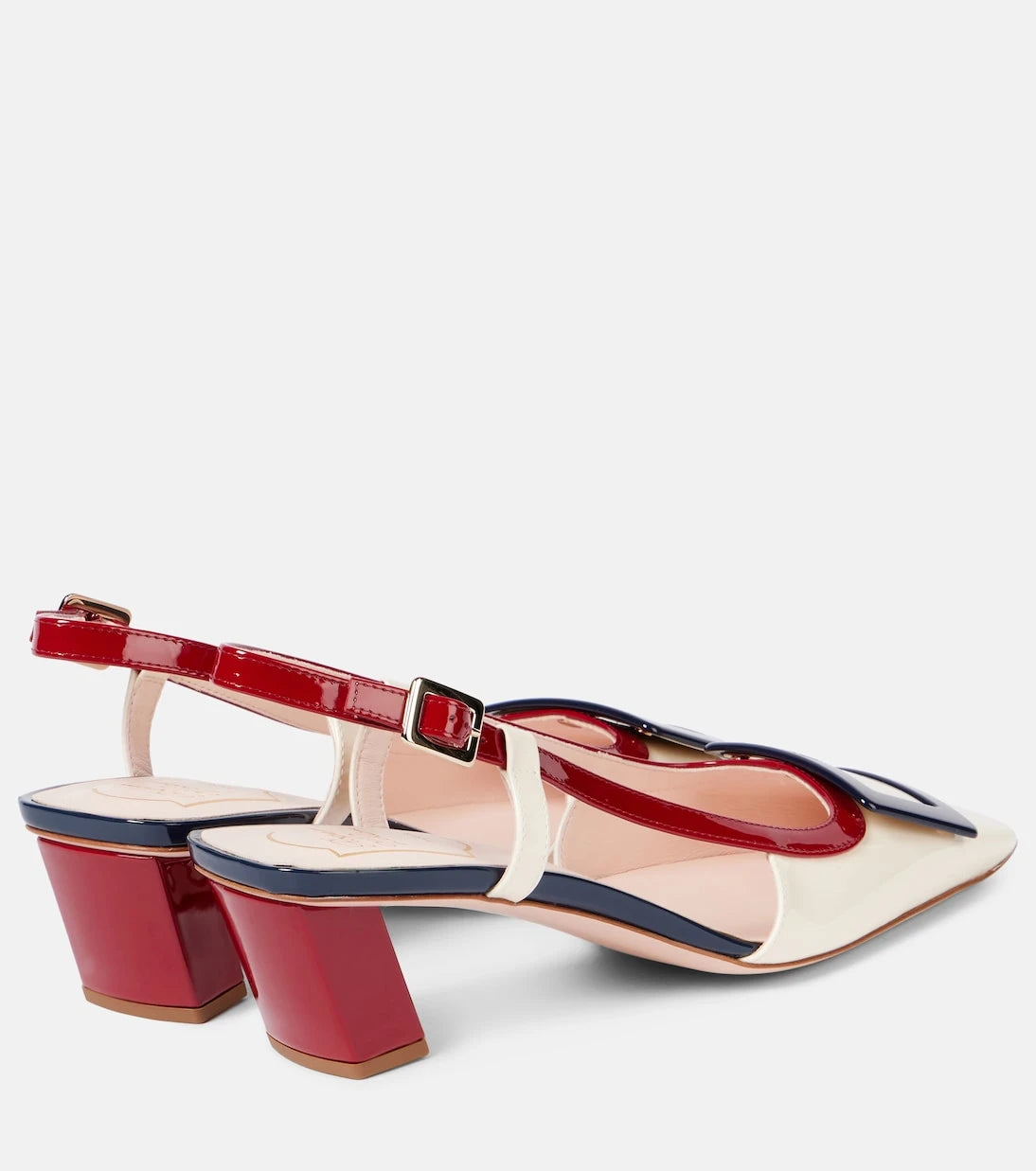 Roger Vivier - Belle Vivier 45 patent leather slingback pumps